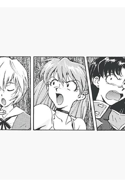 Universal Neon Genesis Evangelion Girls: Rei, Misato, Asuka Tablo Ahşap Poste...