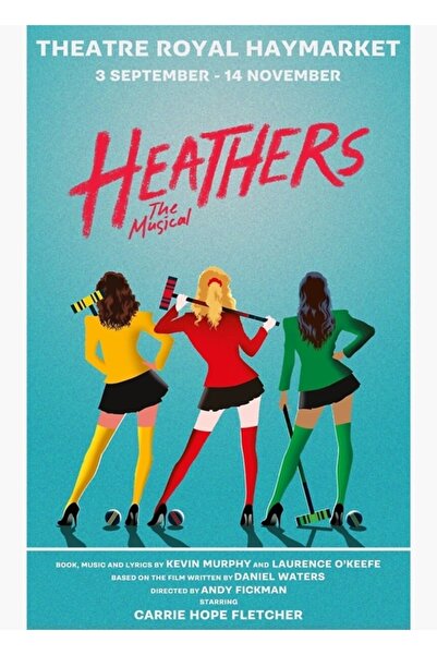 Universal Heathers : Müzikal - West End Tablo Ahşap Poster Dekoratif