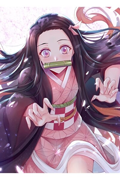 Universal Demon Slayer Nezuko Kamado Ξύλινη Διακοσμητική Αφίσα Τέχνης