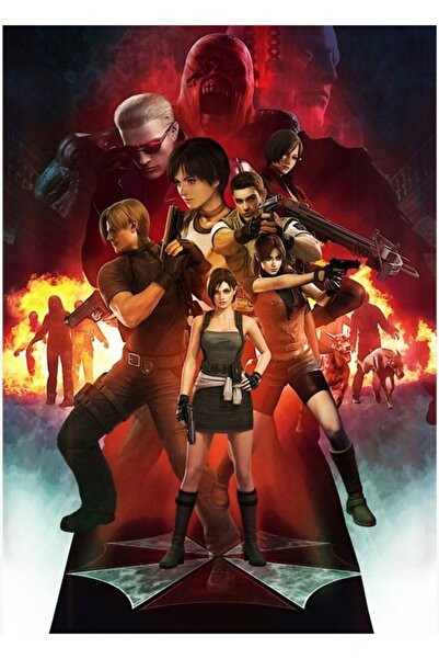 Universal Resident Evil Tablo Ahşap Poster Dekoratif