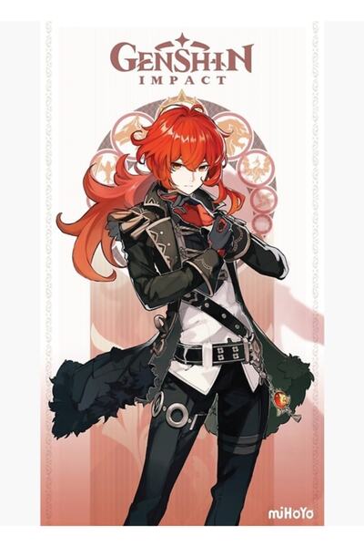 Universal Poster decorativ din lemn Genshin Impact Diluc