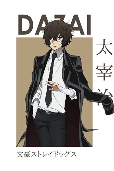 Universal Genç Osamu Dazai Bungou Sokak Köpekleri Kartı Anime Tablo Ahşap Pos...