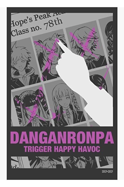 Universal Данганронпа Тригер Хепи Хавок Декоративен дървен плакат с картина