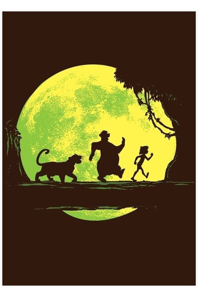 Universal Jungle Moonwalk Tablo Poster decorativ din lemn