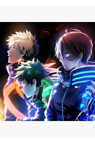 Universal My Hero Academia: Dünya Kahramanları; Görev 4k Tablo Ahşap Poster D...