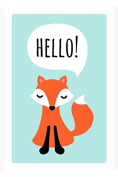 Universal Χαριτωμένος διακοσμητικός πίνακας με αλεπούδες κινουμένων σχεδίων π...