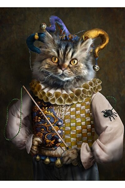 Universal Котешки портрет - Картина на Хамиш, Дървен декоративен плакат