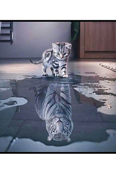 Universal Η γάτα θέλει να γίνει ένας άγριος άρσενας τίγρης! Ξύλινη Διακοσμητι...