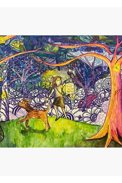 Universal Διακοσμητική ξύλινη αφίσα με θέμα τον ειρηνικό δάσος