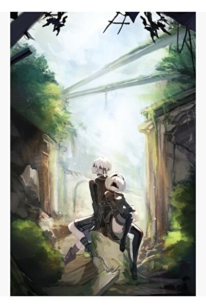 Universal Декоративен дървен плакат за маса Ниър Отомата