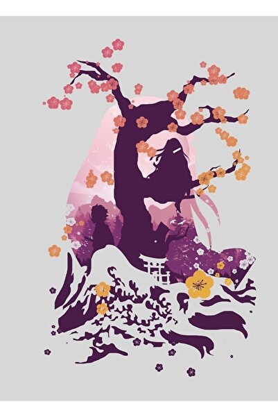 Universal Διακοσμητική Ξύλινη Αφίσα Τραγουδιού των Δαιμόνων Νεζούκο