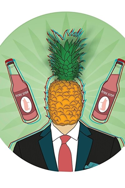 Universal Γυάλινη Ξύλινη Αφίσα Διακοσμητική με Ζώα-γουρούνια, Ξύλινη Αφίσα Σό...