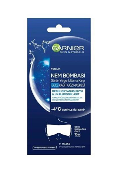Garnier Marka: Nem Bombası Yorgunluklara Karşı Gece Kağıt Göz Maskesi Kategori: Göz Maskesi
