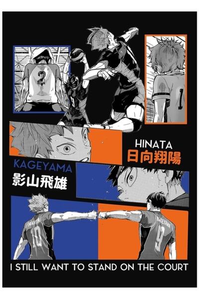 Universal Hinata Kageyama Haikyuu Tablo Ahşap Poster Dekoratif