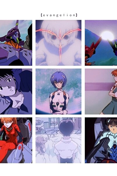 Universal Neon Genesis Evangelion Vaporwave Estetik Tablo Ahşap Poster Dekoratif