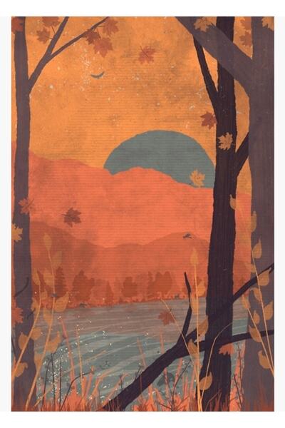 Universal Toamna în Gorge... Poster decorativ din lemn, imprimat pe întregime