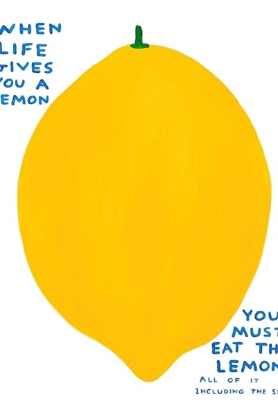 Universal Hayat Verdiğinde Limon Sarısı Davids Tablo Ahşap Poster Dekoratif