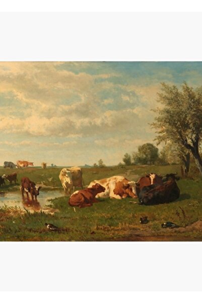 Universal Vacării pe iarbă Tablou Poster din lemn decorativ