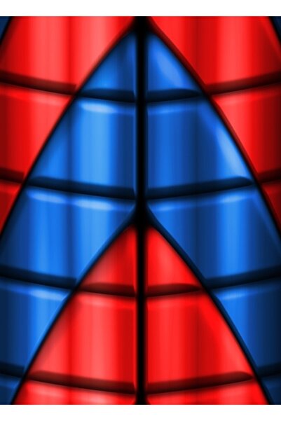 Universal Σούπερ Ήρωες - Κόκκινη και Μπλε Ξύλινη Διακοσμητική Αφίσα