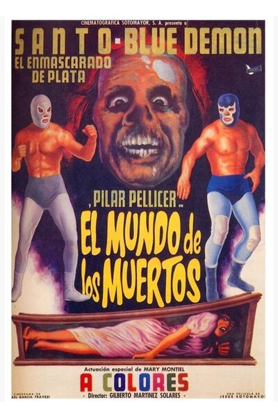 Universal Santo Blue Demon El Mundo De Los Muertos Poster decorativ din lemn