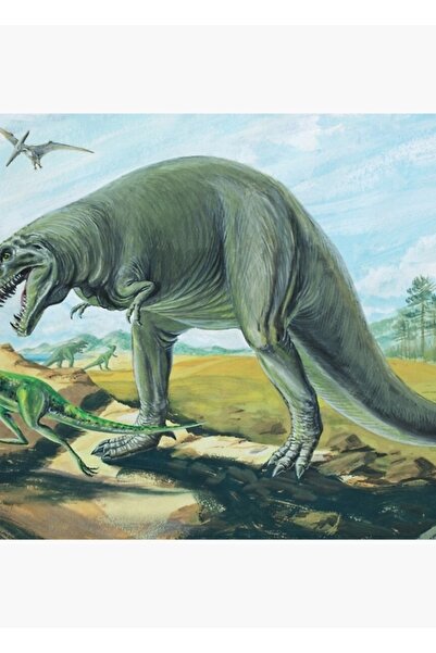 Universal Διακοσμητική Ξύλινη Αφίσα Ζωγραφικής Τυραννόσαυρου Ρεξ