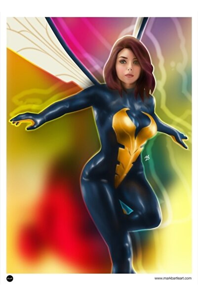 Universal Poster decorativ din lemn Atom-girl