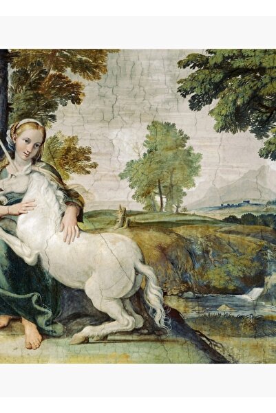 Universal Θέαση από το τοπίο και ζωγραφική με μονόκερο, ξύλινη διακοσμητική α...