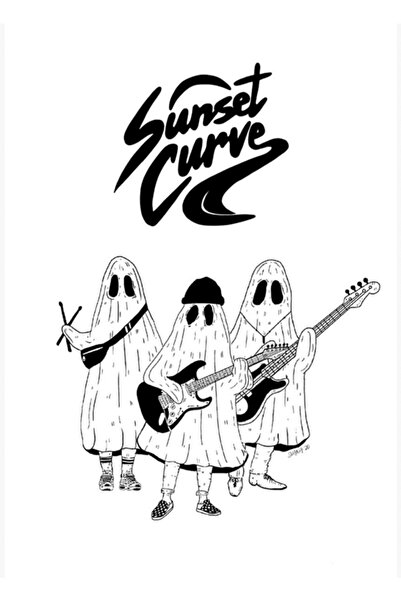 Universal Poster decorativ din lemn Ghost Band Tableau