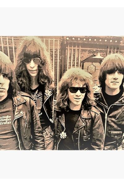 Universal Διακοσμητική Ξύλινη Αφίσα Ζωγραφικής Ramones