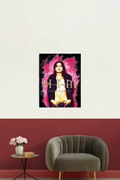 Universal Him Band Vv Hım - Him Ville Valo Razorblade Romantizm Dumanı Tablo Ahşap Poster Dekoratif