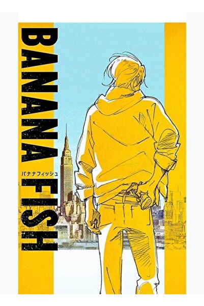 Universal Tablou cu pește banană, poster decorativ din lemn