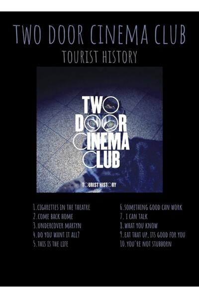 Universal Two Door Cinema Club - Turist Tarihi - Album Tracklist Logo Tablo P...