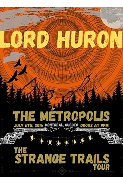 Universal Poster concert Lord Huron, tablou decorativ din lemn
