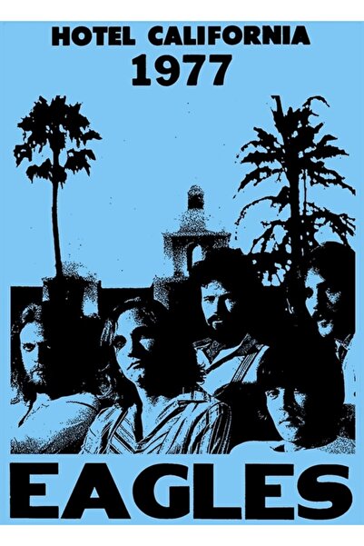 Universal Ξενοδοχείο Καλιφόρνια 1977 Vintage Ξύλινη Αφίσα Τέχνης Διακοσμητική