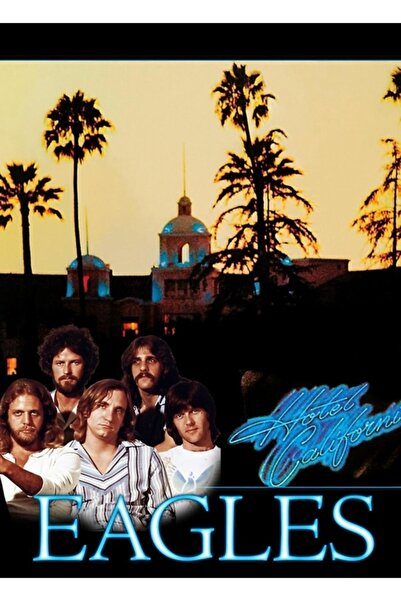 Universal Hotel California 1977 Poster decorativ vintage din lemn pictat