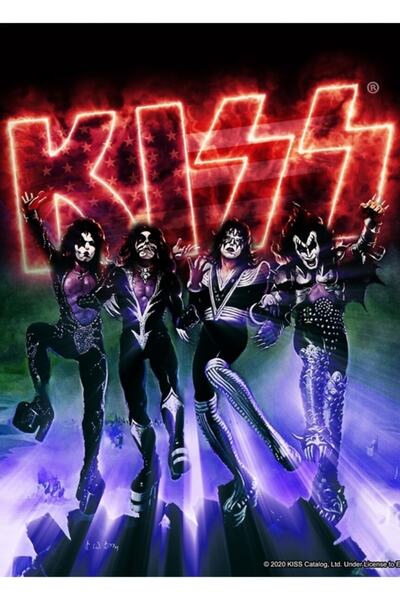 Universal Kıss ® The Band - Destroyer Usa Edition Logo Slika Drveni Poster De...
