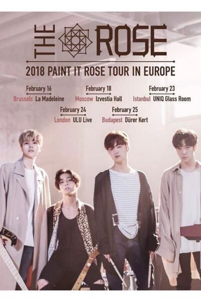 Universal Διακοσμητική ξύλινη αφίσα Kpop με σχέδιο τριαντάφυλλο