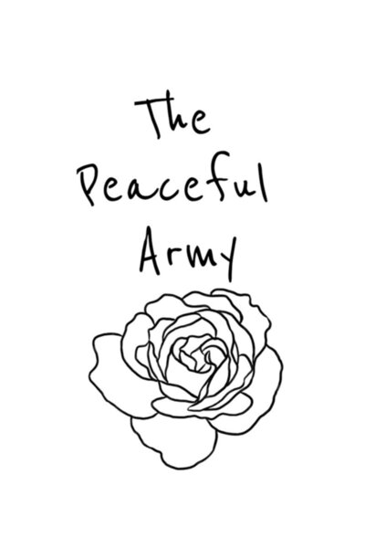 Universal Armată Pacifistă // Poster decorativ din lemn cu pictură neagră