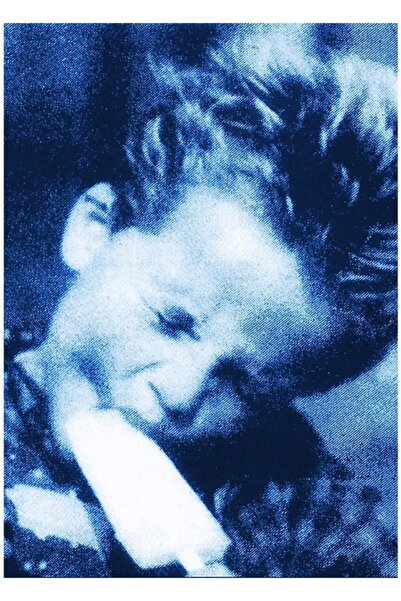 Universal Παιδί που τρώει παγωτό με γλειφιτζούρια Ξύλινη διακοσμητική αφίσα