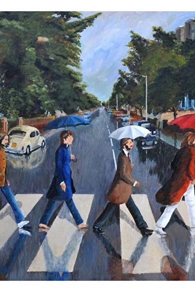 Universal The Beatles Abbey Road Επίσημη Ξύλινη Αφίσα Ζωγραφικής Διακοσμητική