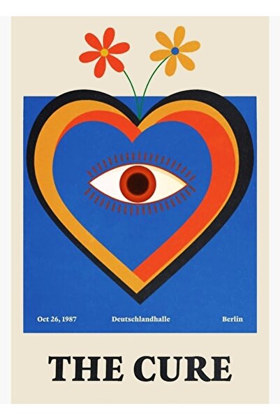 Universal Poster concert The Cure Berlin, tablou decorativ din lemn