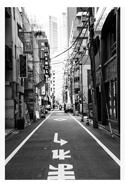 Universal Декоративен дървен плакат с токийска улична живопис