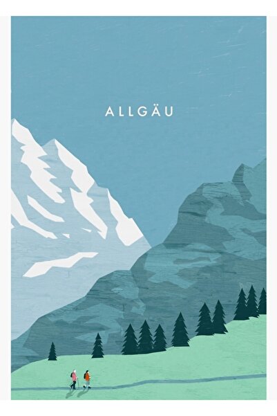 Universal Декоративен дървен плакат за пътуване Алгай