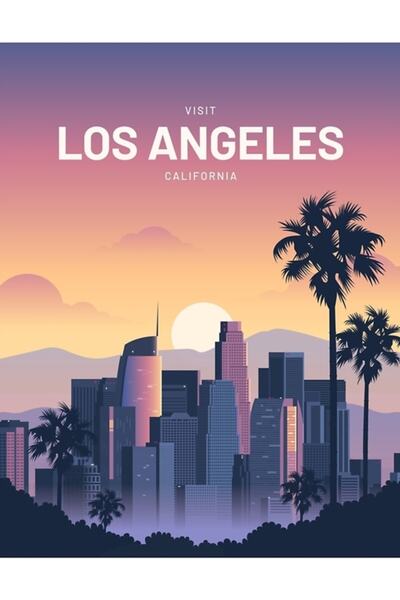 Universal Λος Άντζελες Καλιφόρνια Ξύλινη Διακοσμητική Αφίσα Ταξιδιωτικού Πίνακα