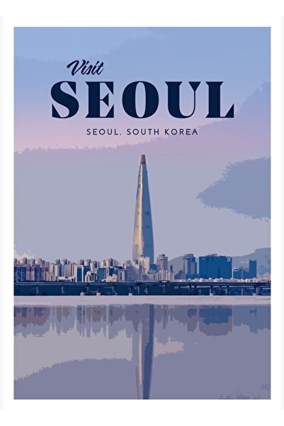 Universal Poster decorativ din lemn Seul Tablo