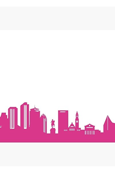 Universal Peisaj Boston Tablou roz Poster decorativ din lemn