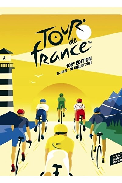 Universal Πίνακας αφίσας France Tour 2021 Ξύλινη διακοσμητική αφίσα