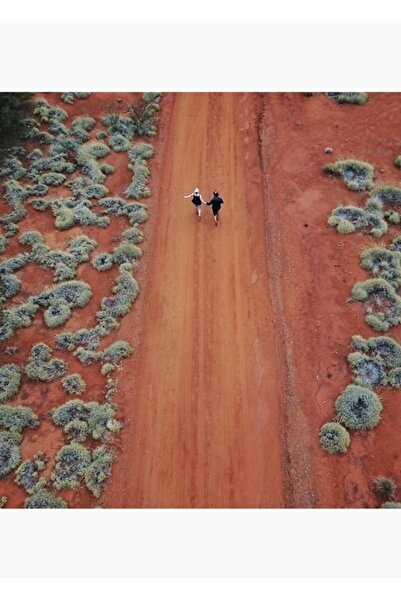 Universal Ξύλινη διακοσμητική αφίσα Outback Tablo με θέμα τα Κόκκινα Μονοπάτι...