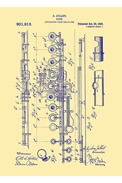 Universal Αφίσα Φλάουτο Ξύλινη Διακοσμητική Αφίσα