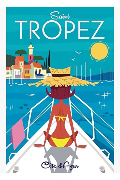 Universal Αφίσα Σεντ Τροπέζ, Ξύλινη Αφίσα, Διακοσμητική